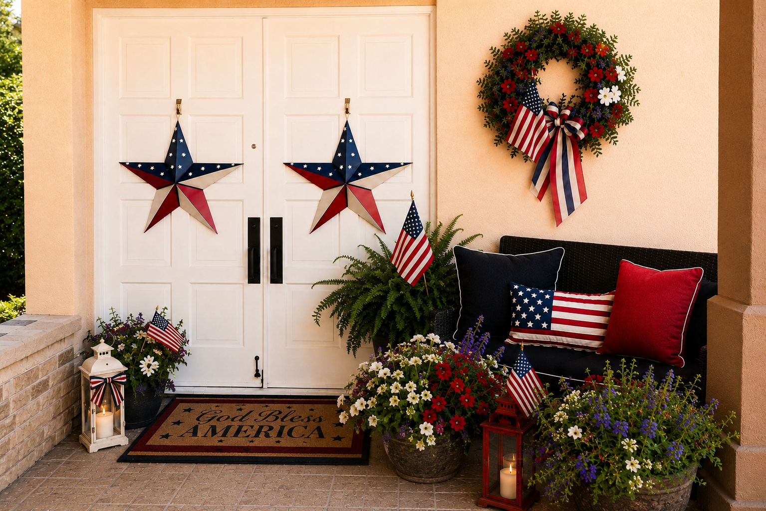 Fourth of July Porch & Patio Decorating Ideas That Feel Festive, Elegant, and Effortlessly American
