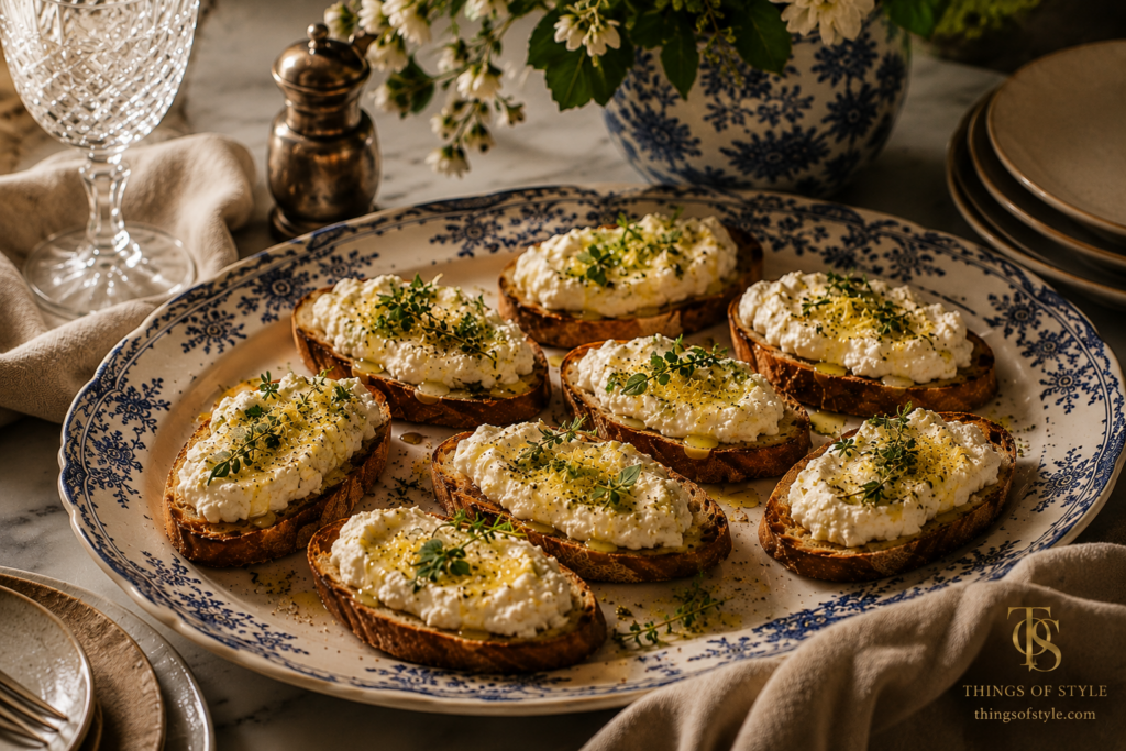Lemon Ricotta Crostini