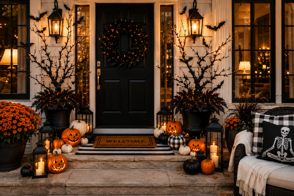 A Spooktacular Halloween Front Porch