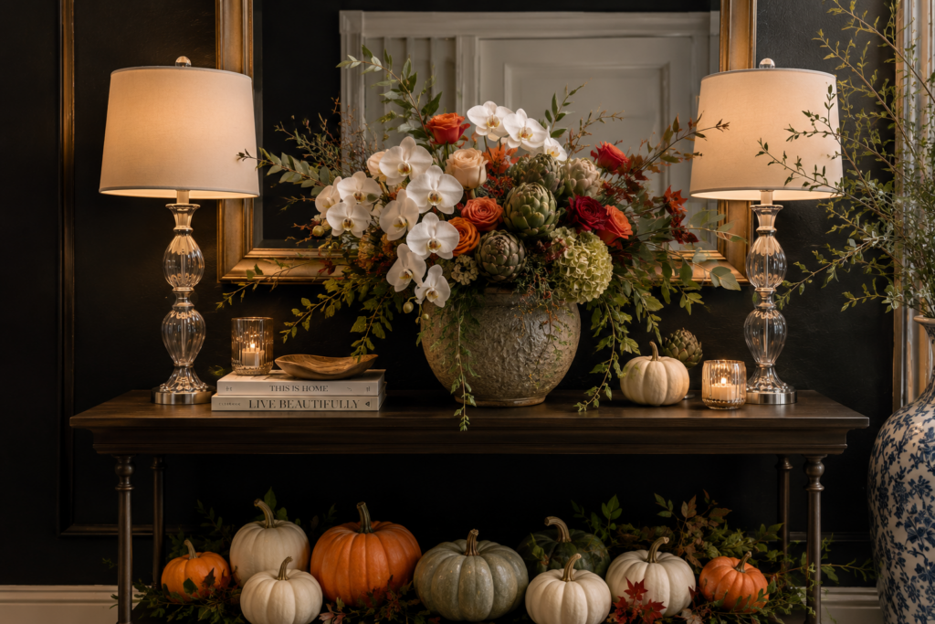 How to Style a Fall Foyer Table That Feels Elegant, Not Overdone