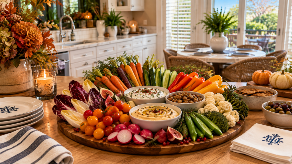 Fall Crudité Platter: A Beautiful Appetizer Board for Autumn Entertaining